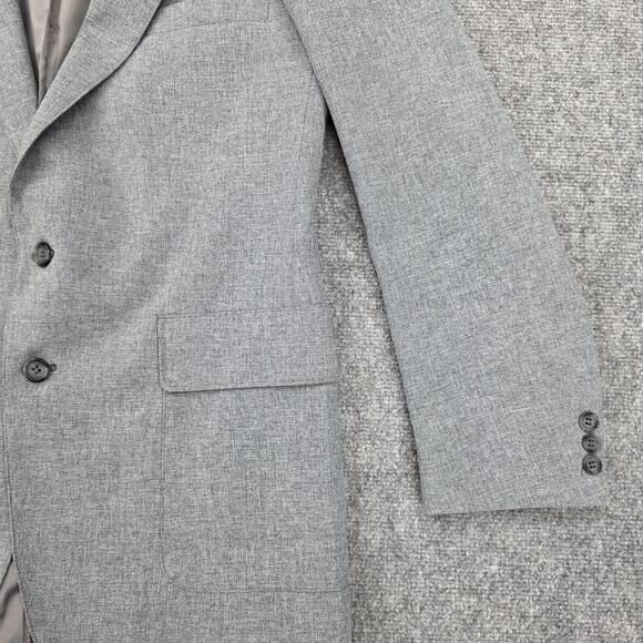 Vintage Levis Action Suit Blazer Mens 42R Gray Two Button Sta-Prest Jacket 70s - Picture 15 of 16